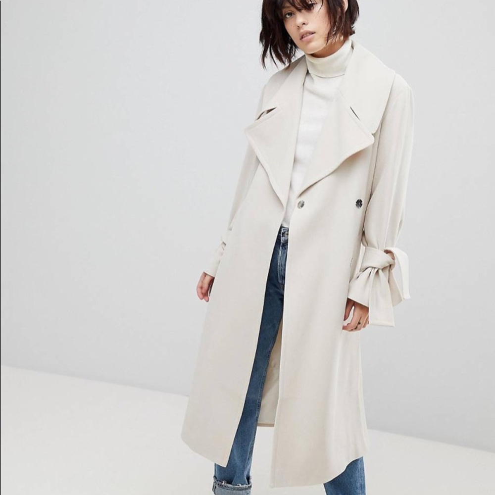 ASOS tie sleeve trench duster